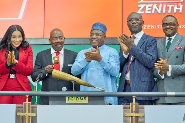 OVIA: FOUNDER/CHAIRMAN ZENITH BANK, REAFFIRMS STRONG COMMITMENT TO SHAREHOLDER VALUE AT THE NGX CLOSING GONG CEREMONY